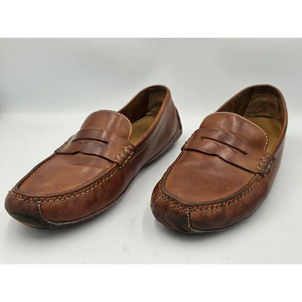 Cole Haan Men's Brown Leather Driving Penny Loafers Moccasins Shoes Size 11.5